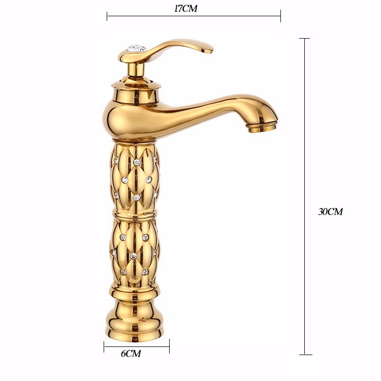 Herault Deck-Mount Single Handle Bathroom Sink Faucet